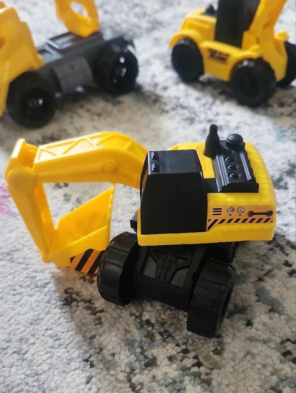 Yellow Construction Toy Vehicles Set for Kids - 3-Pack